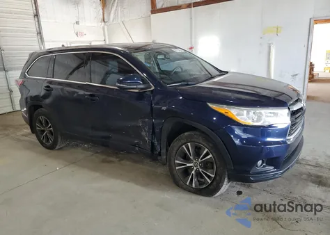 2016 Toyota Highlander Xle z USA, uszkodzony, nr VIN 5TDJKRFH4GS292940